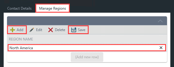 Add Regions