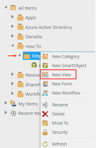 Create Item View