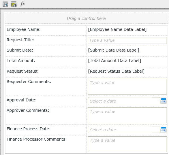 Expense Claim Header View