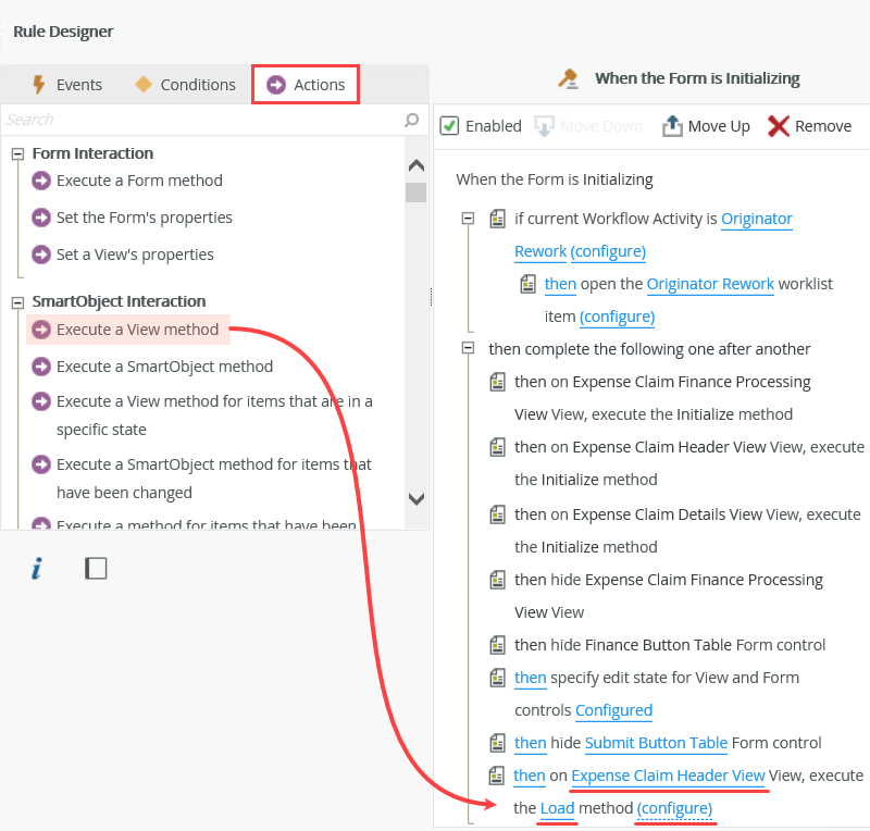 Execute View Method