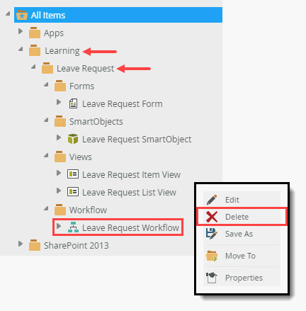 Delete Workflow