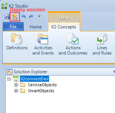 Deploy in K2 Studio
