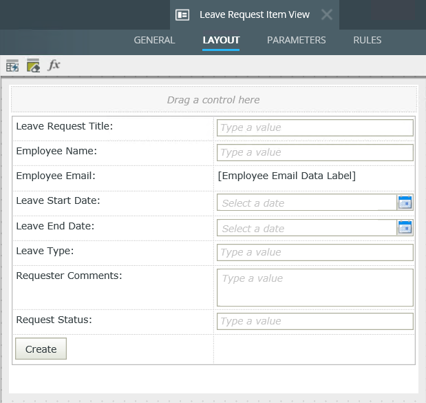 Leave Request Item View Example One