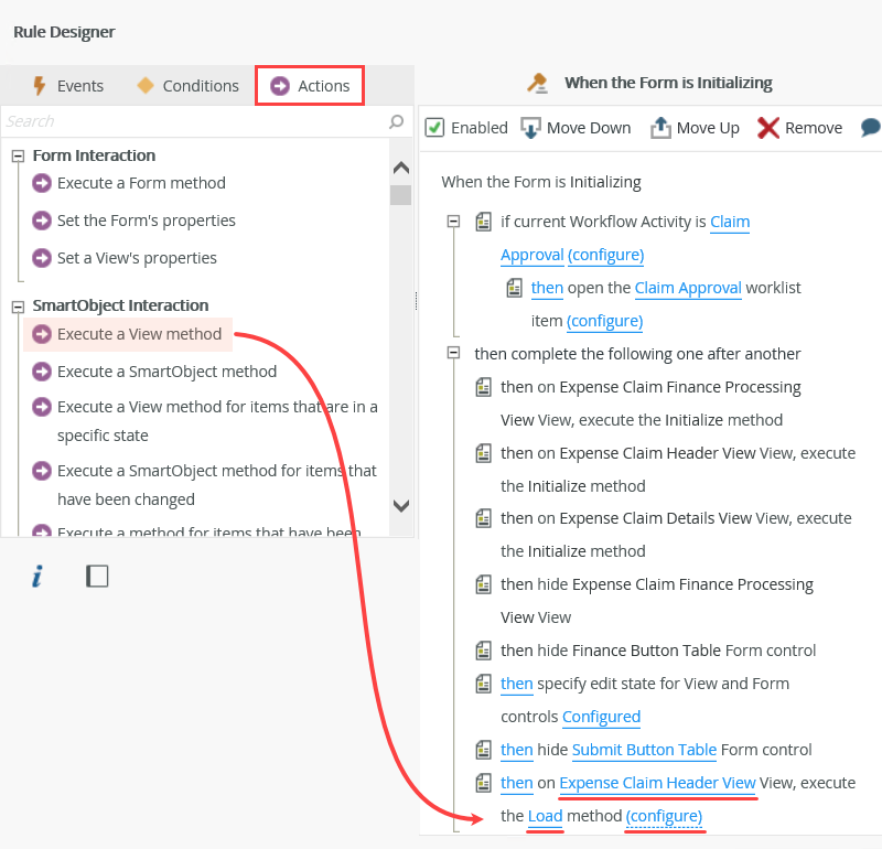 Execute View Method