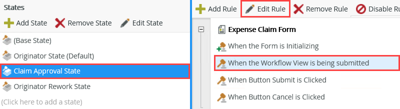 Edit Workflow Submit Rule