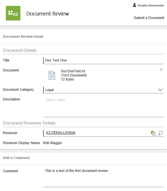 Document Review Form