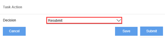 Resubmit Decision