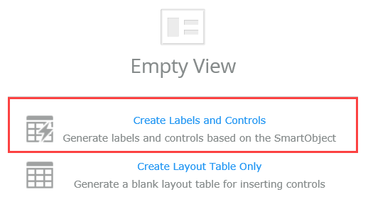 Create Labels and Controls