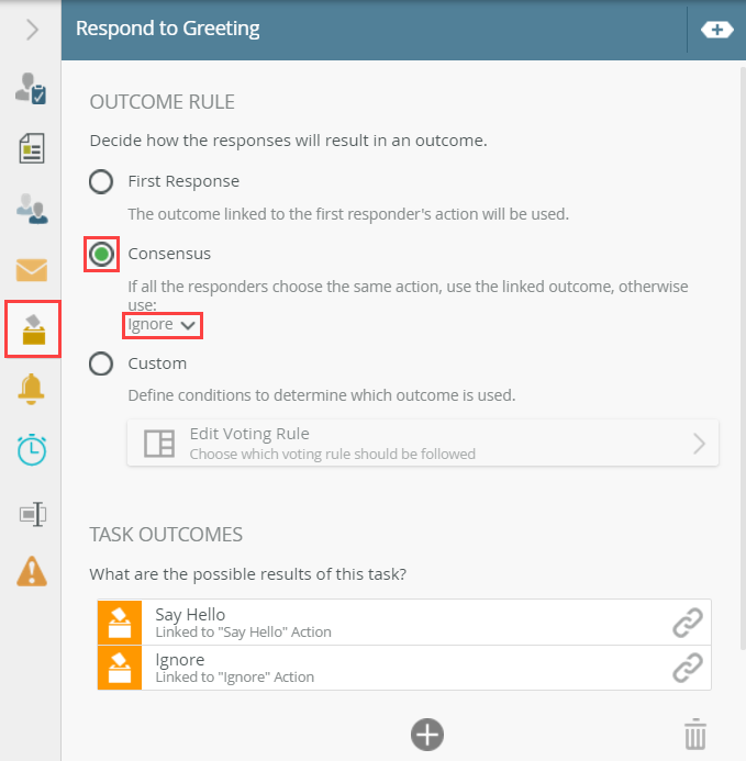 Configure an Outcome Rule