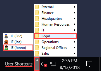 User Shortcuts