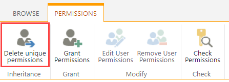 List Item Permissions