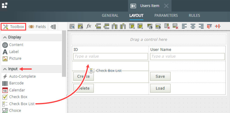 Add Check Box List Control