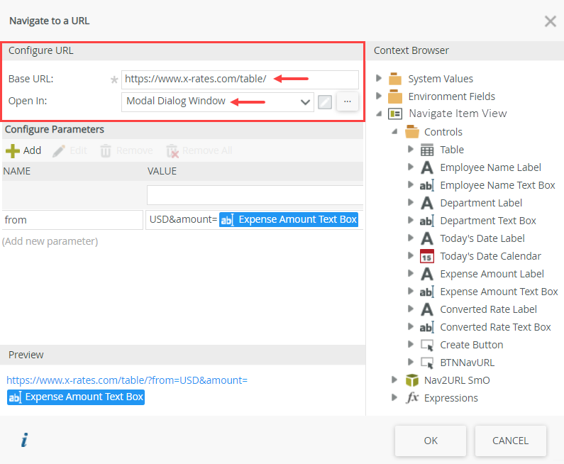 Configure URL