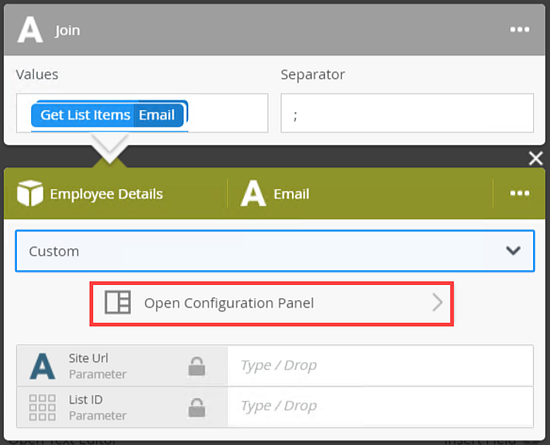 Open Configuration Panel