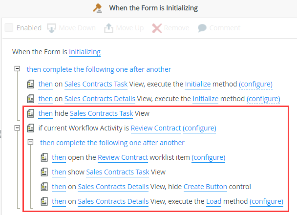 Form Initializing Rule