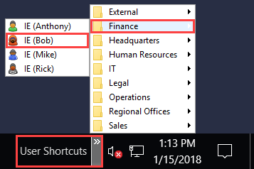 User Shortcuts