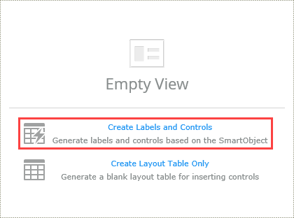 Create Labels and Controls