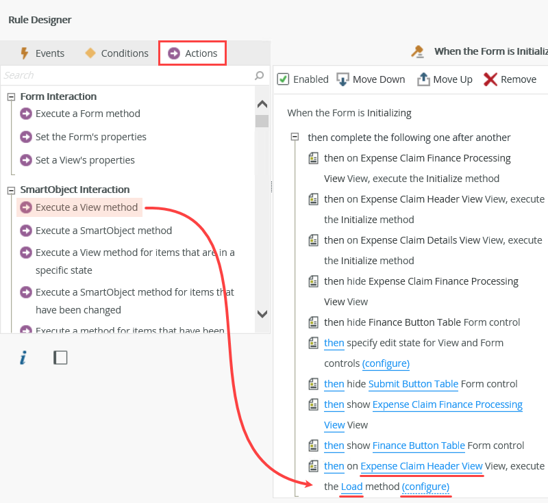 Execute View Method