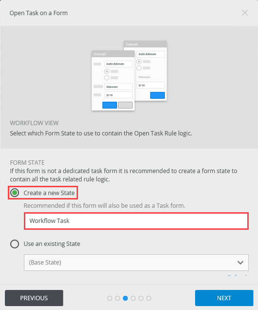 Open Task on a Form - Workflow View