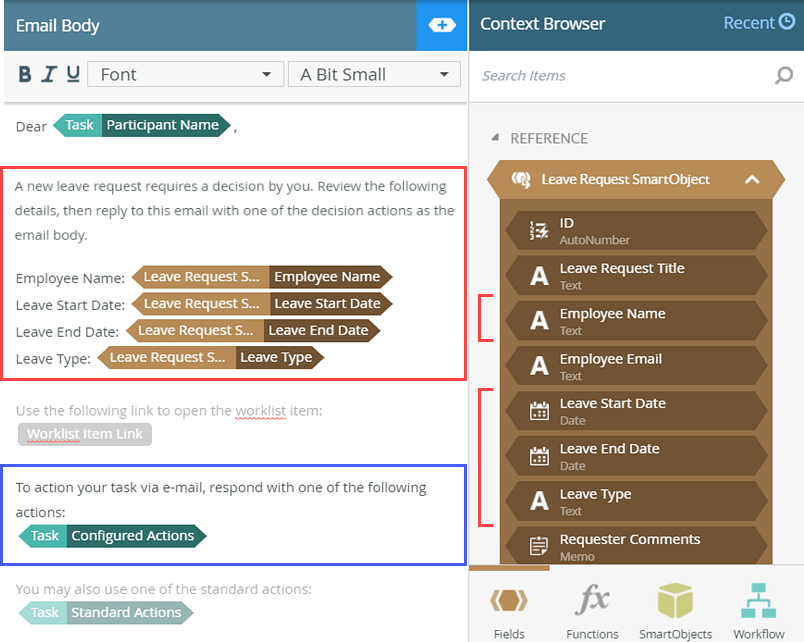 Customizing a Task Notification Email