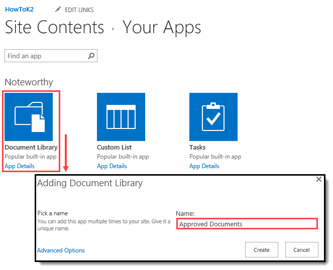 New Document Library