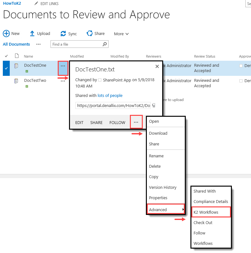 Launch K2 Workflows Page