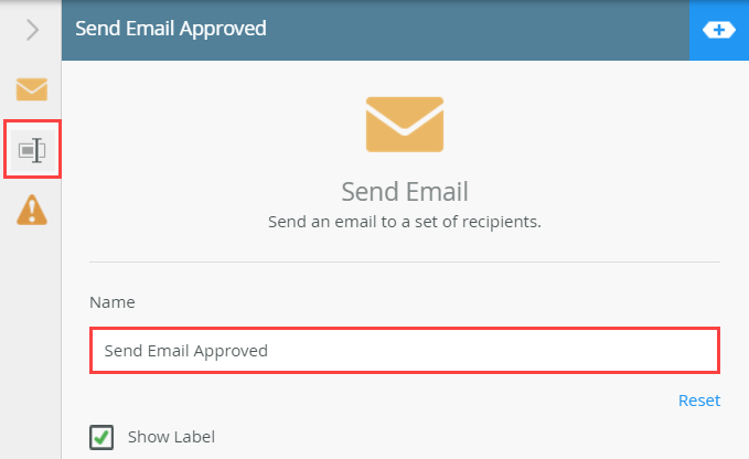 Setting a Send Email Step Label