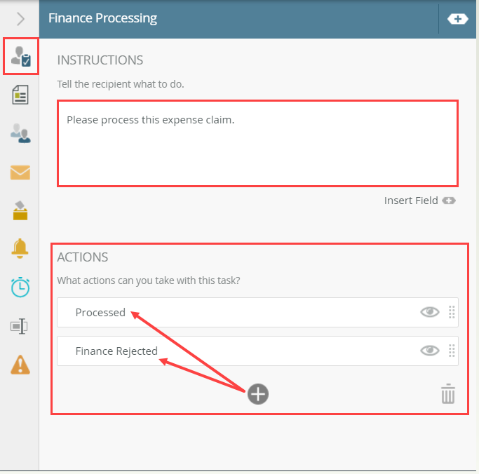 Configuring Task Actions