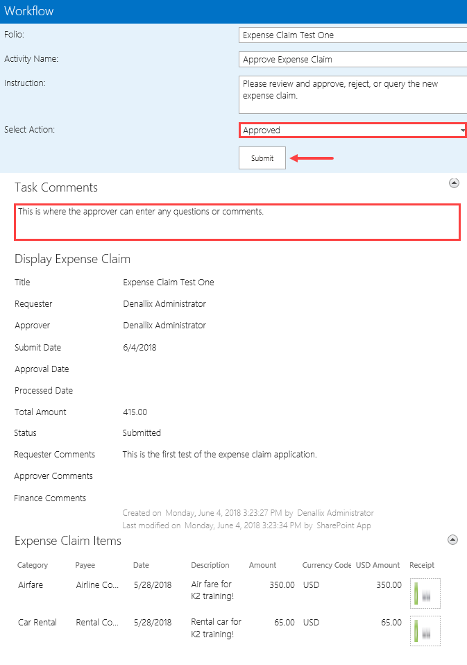 Workflow Task View