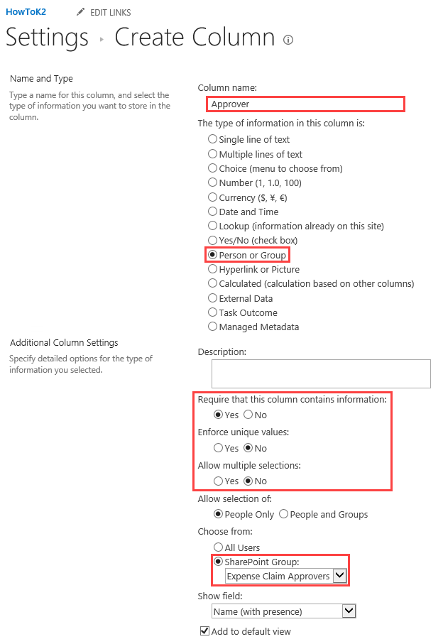 Approver Properties