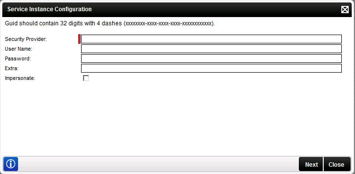 CRM Entity Service Instance Configuration