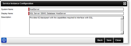 Service Instance Configuration