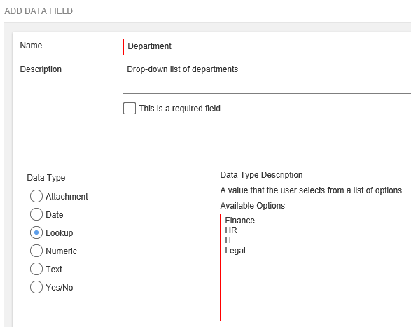 Add Data Fields