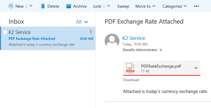 Email with PDF Attached
