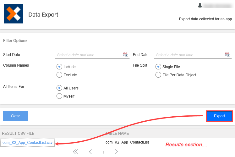 Generated CSV Report