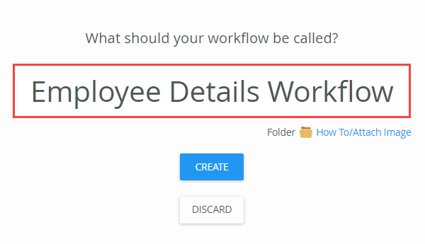 Create New Workflow