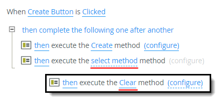 Select Clear Method