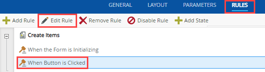 Edit Submit Button Clicked Rule