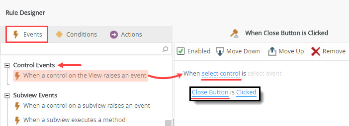 Close Button is Clicked
