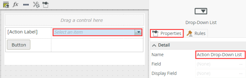 Drop-Down List Properties