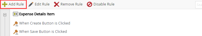 Edit View Initialize Rule