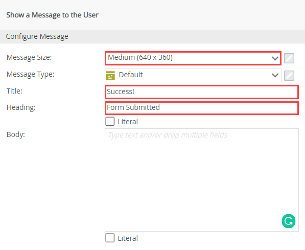 Configuring Message Settings