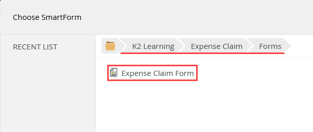 Select Expense Claim Form