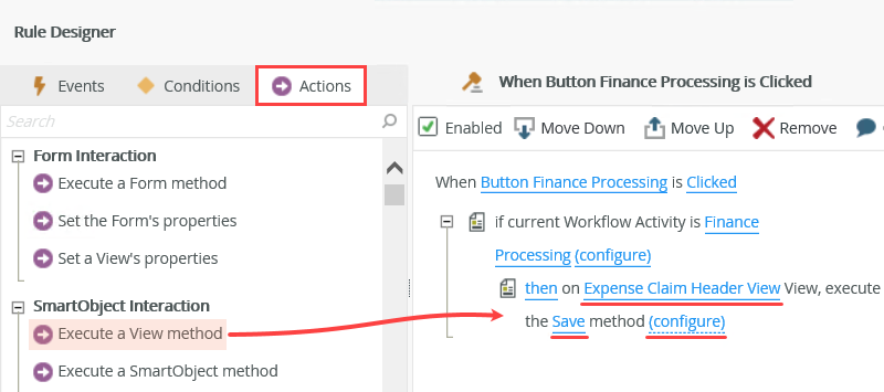 Execute View Method