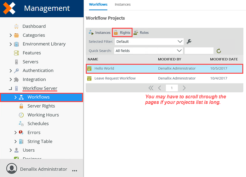 Accessing a Workflow in the K2 Management Site