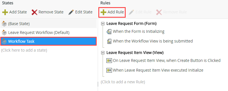 Adding a New Rule for the Workflow Task State