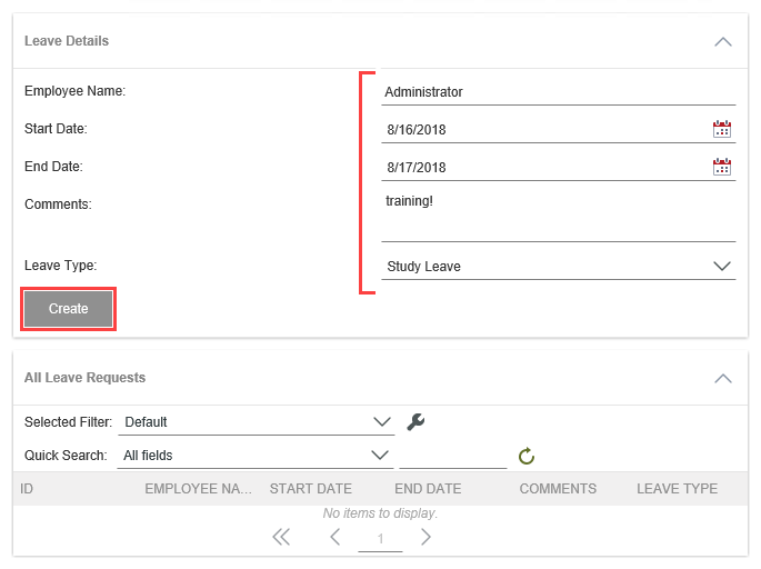 Leave Request Form