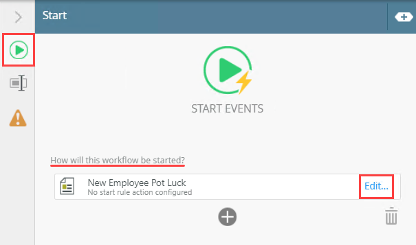 Edit Start Workflow Rule