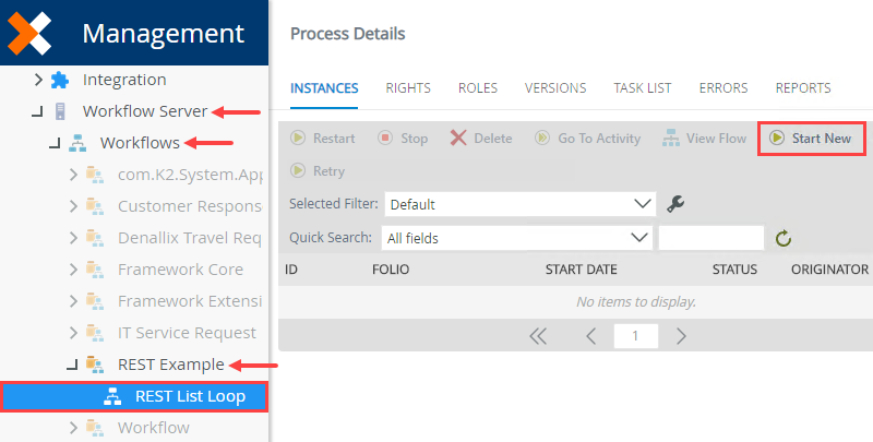 Start Workflow Instance