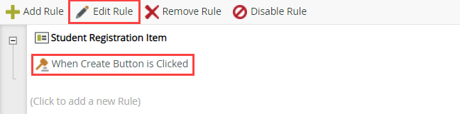 Edit Create Button Clicked Rule